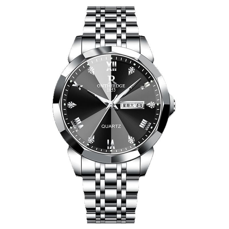 Amazon Explosive Brand Men's Watch Factory Luminous Waterproof Watch Men's Cross-border Foreign Trade Quartz Watch Wholesale