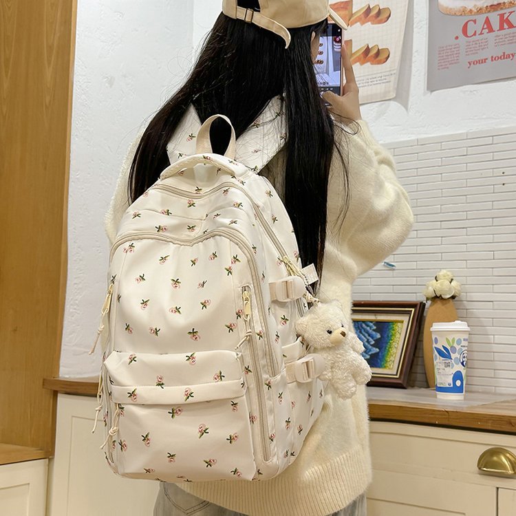 Children's Floral Schoolbags, Junior High School Girls, Primary School Students, High School Students, College Students, Commuter Backpacks, Travel Lightweight Backpacks