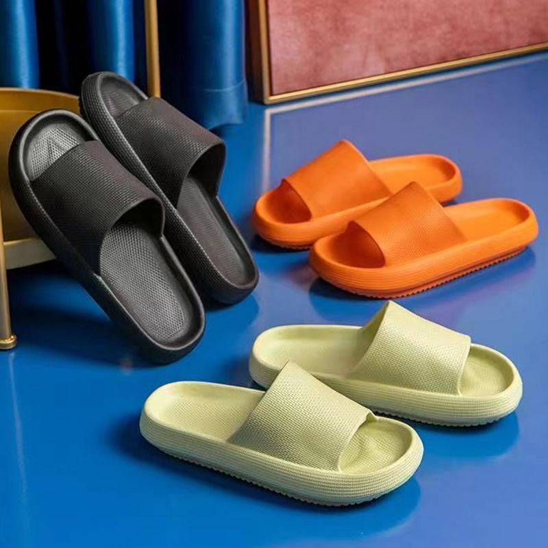 Cross-border Shit Slippers Women's Summer Household Bathroom Soft Bottom Couple's Thick Bottom Home Men's Summer Outer Wear Sandals