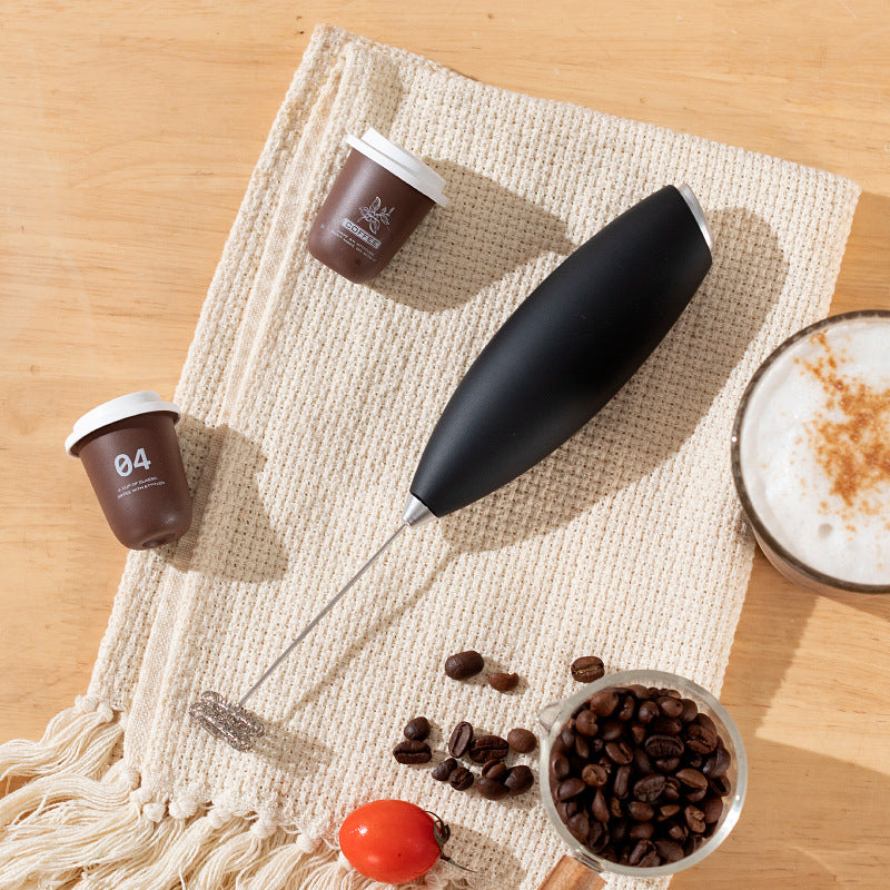 Wireless Electric Milk Foamer Coffee Mixer Small Egg Beater Baking Tools Household Bracket Milk Foamer