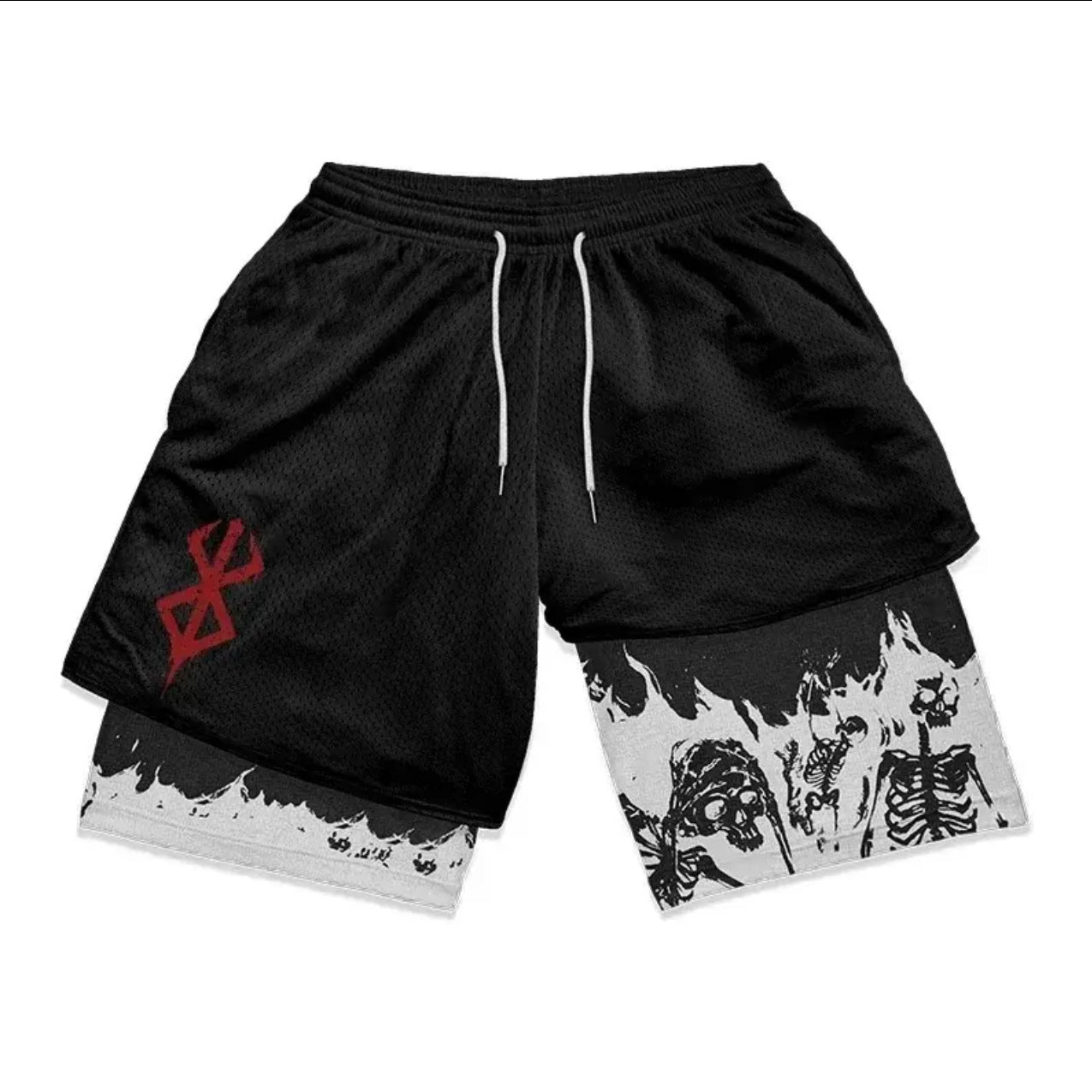 Cross-Border 3D Digital Personalized Printing Adult Double-Layer Fitness Sports Pants Wish Aliexpress Best-Selling Casual Shorts