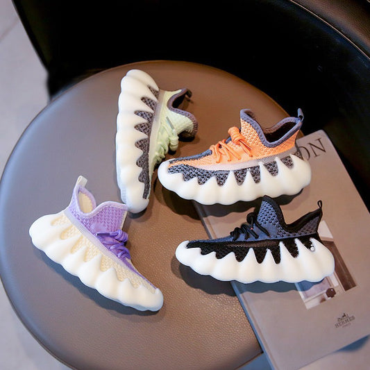 Children's Sneakers Summer New Octopus Boys Shoes Mesh Breathable Soft Sole Middle And Big Kids Girls Coconut Shoes