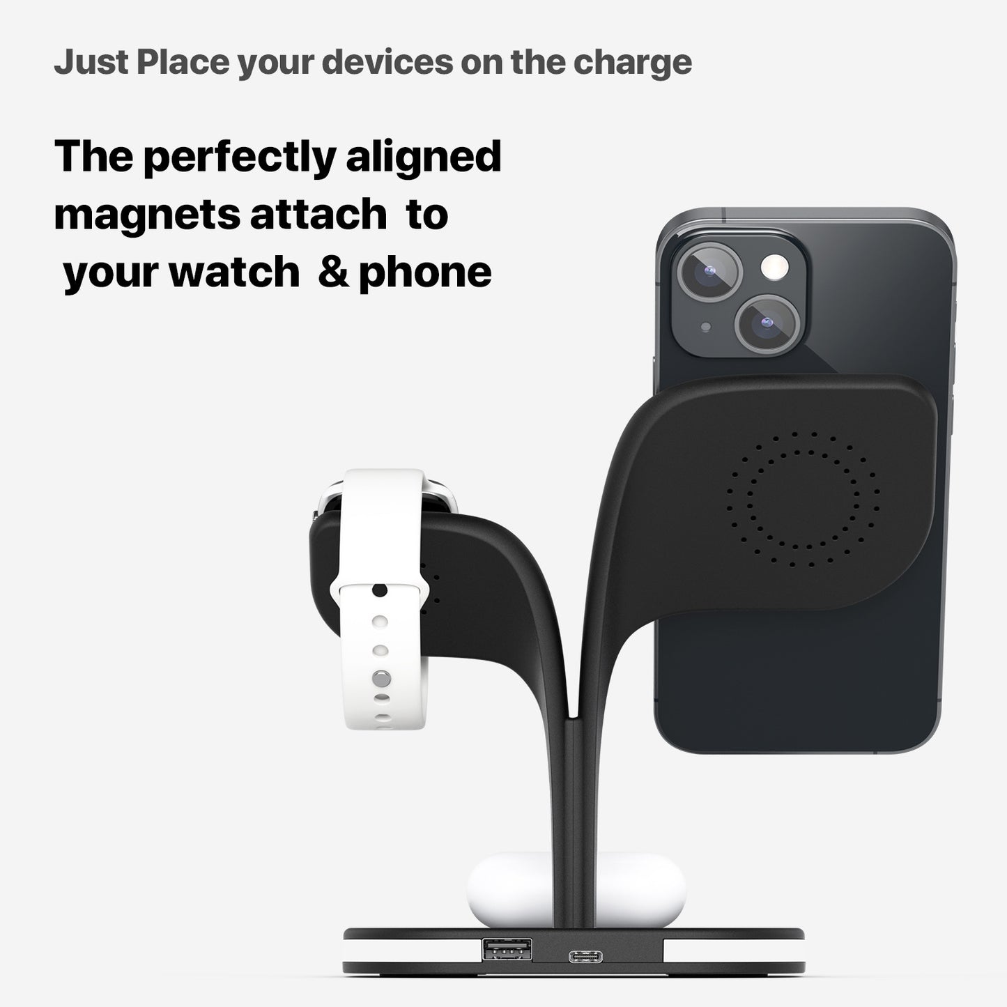 Amazon UD22 Mobile Phone Wireless Charger Watch Headset Mobile Phone Charging Bracket Desktop Wireless Charging Fast Charging