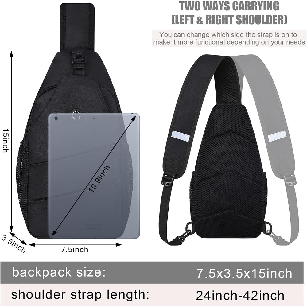 Cross-Border Hot-Selling Men's And Women's Chest Bags, Large-Capacity Outdoor Travel Sports Bags, Adjustable Shoulder Straps, Cycling Bags, Customization