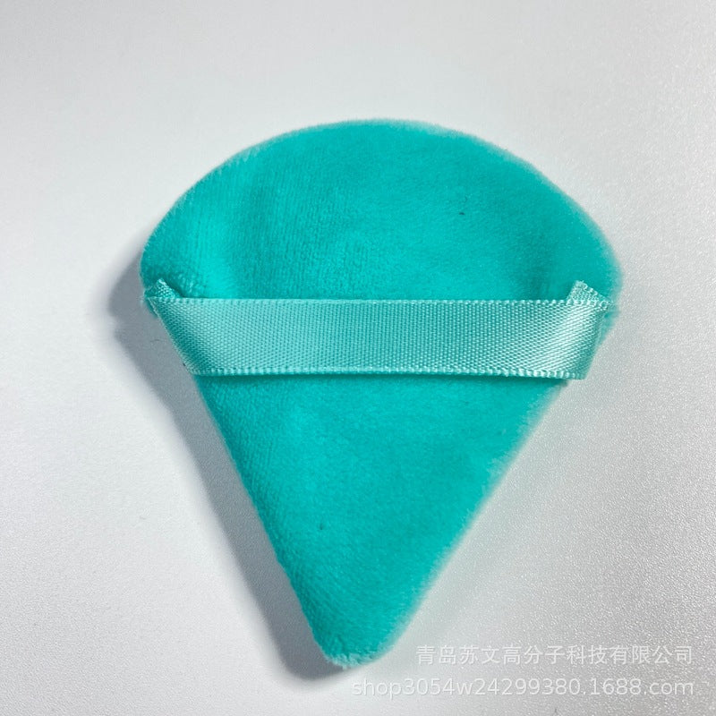 Triangle Crystal Flocking Powder Puff Short Velvet Powder Powder Powder Powder Puff Crystal Velvet Makeup Super Soft Makeup Air Cushion