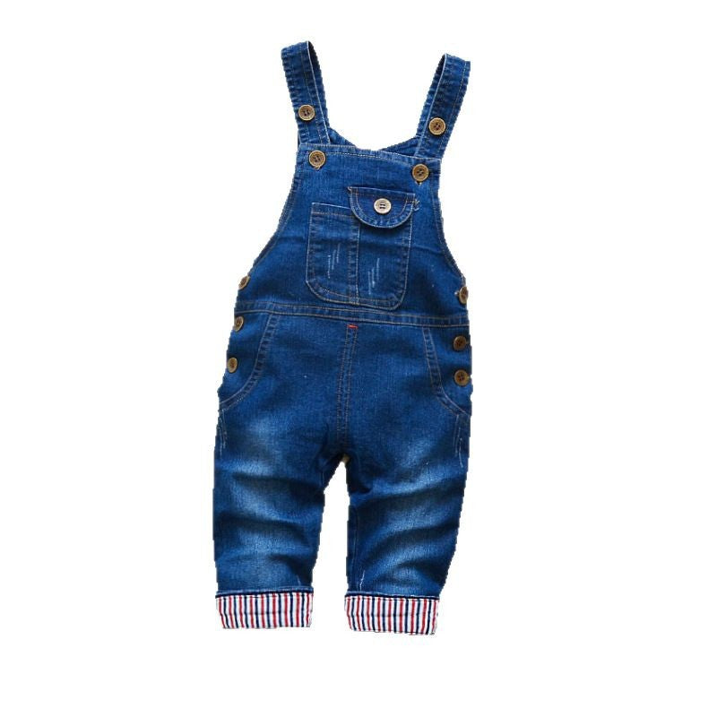 Cross-Border Export 2025 Kidsren's Pants Boys And Girls Pants Kidsren's Overalls Jeans Baby Jumpsuits Kidsren's Clothing