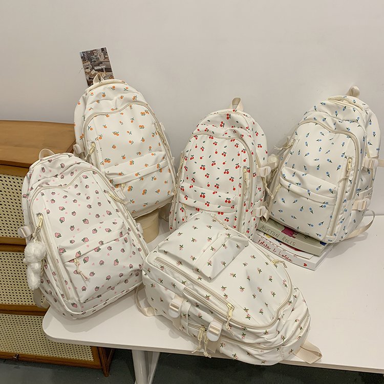 Children's Floral Schoolbags, Junior High School Girls, Primary School Students, High School Students, College Students, Commuter Backpacks, Travel Lightweight Backpacks