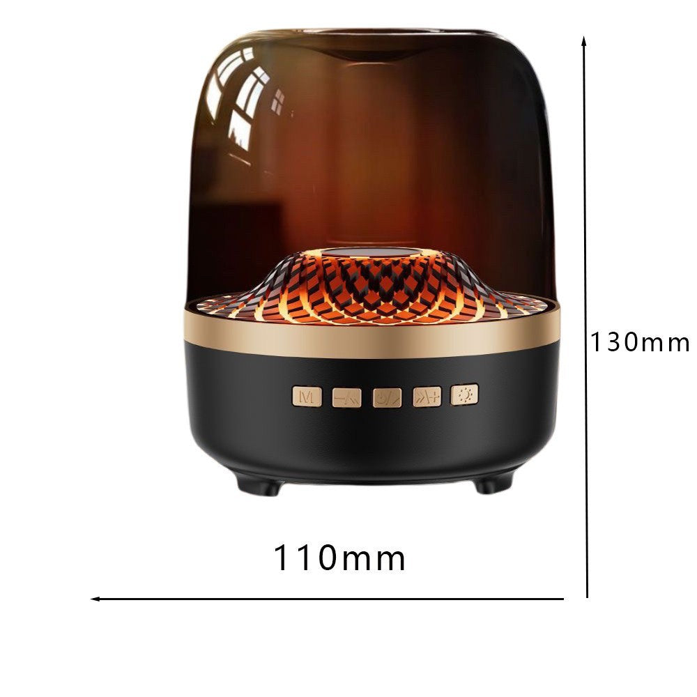 Huaqiangbei Bluetooth Speaker Outdoor Surround Sound Desktop Colorful Glass Sound Heavy Bass High-Quality Speaker Large Power