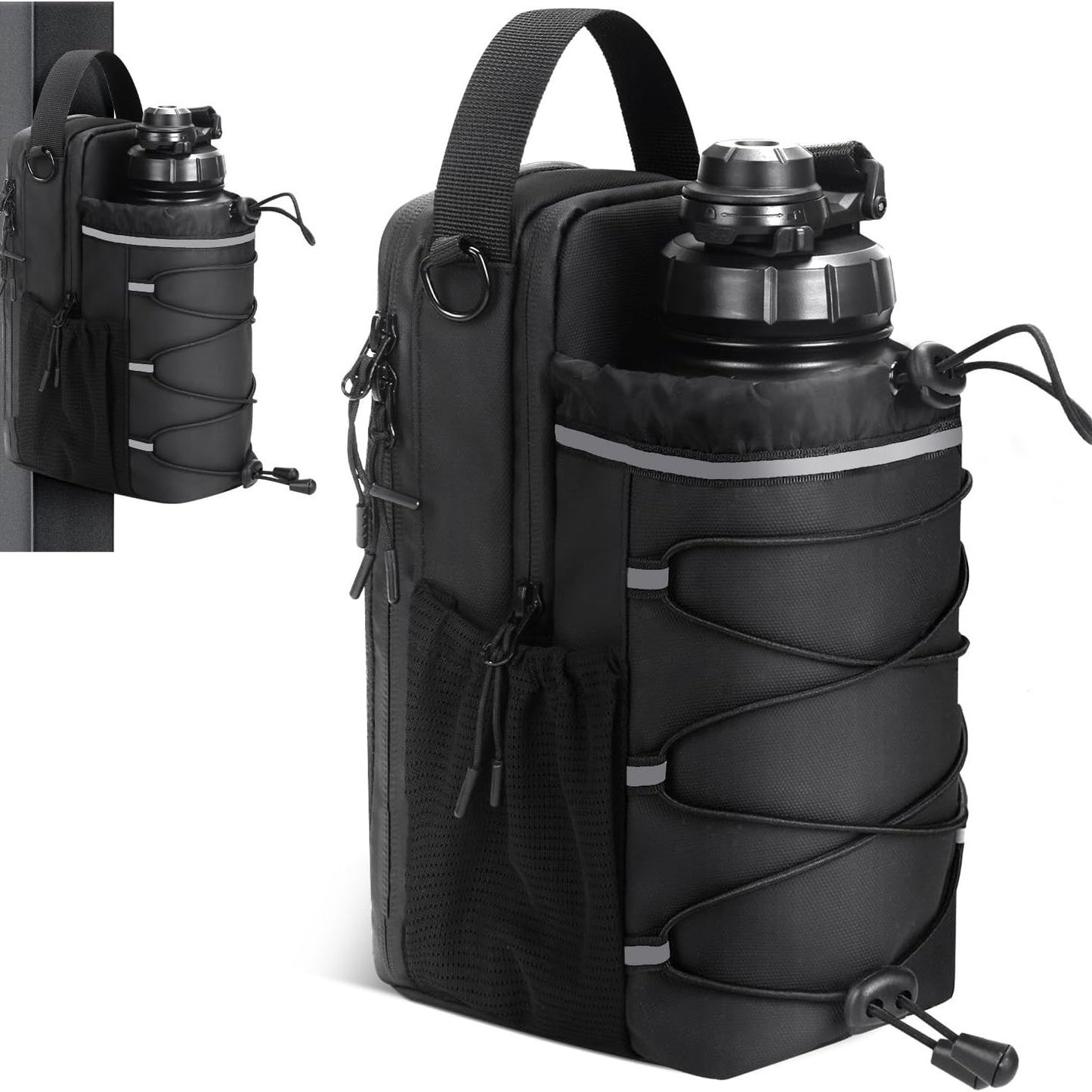 Outdoor Fitness Magnetic Water Bottle Bag Large Capacity Storage Portable Mobile Phone Key Crossbody Bag Hanging Bag Factory Wholesale
