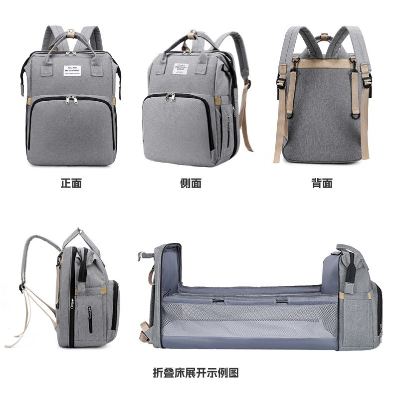 Cross-Border New Bed Bag, Integrated Mommy Bag, Outing Handbag, Mother And Baby Bag, Portable Multi-Functional Mommy Bag, Backpack