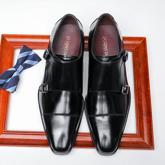 Plus Size Men's Three-Joint Casual Leather Shoes Men's Genuine Leather Business Gentleman British Style Men's Leather Shoes Formal Men's Mengke Shoes