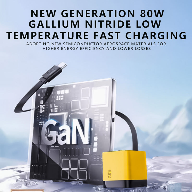 Cross-Border Gallium Nitride Charger Suitable For Apple, Huawei And Xiaomi Mobile Phone Fast Charging Head, Notebook Folding Charging Head