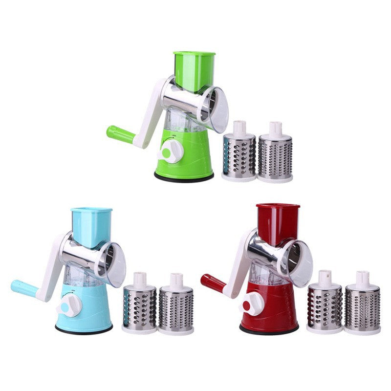 Multi-function Drum Vegetable Cutter Hand Kitchen Shredder Grater Potato Slicer