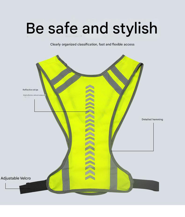 Cross-border New Amazon Outdoor Sports Arrow Indicates Reflective Unisex Night Run Riding Special Reflective Clothing