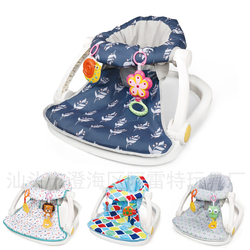 Baby Folding Chair 0-1 Year Old Baby Comfort Chair Portable Music Children's Floor Seat Early Education Puzzle
