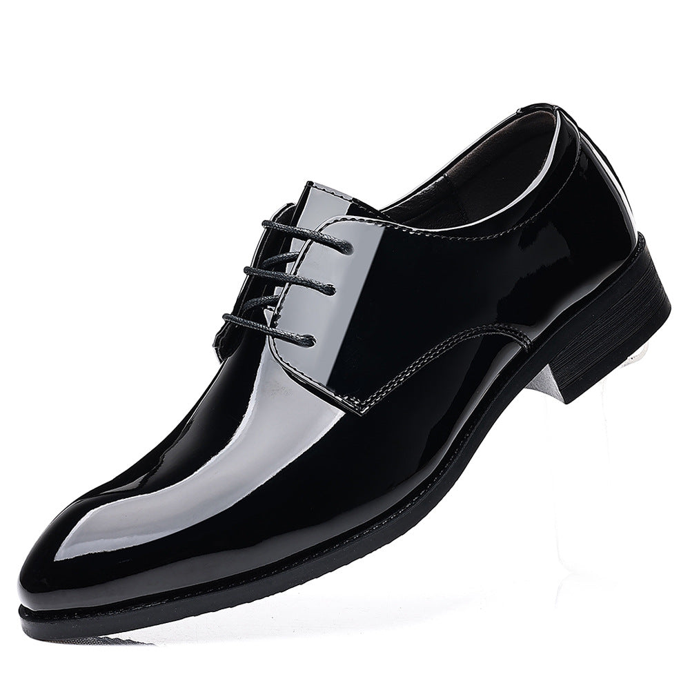 2025 Spring New Men's Business British Large Size Formal Shoes Groom's Wedding Shoes Business Leather Shoes Black Men's Shoes