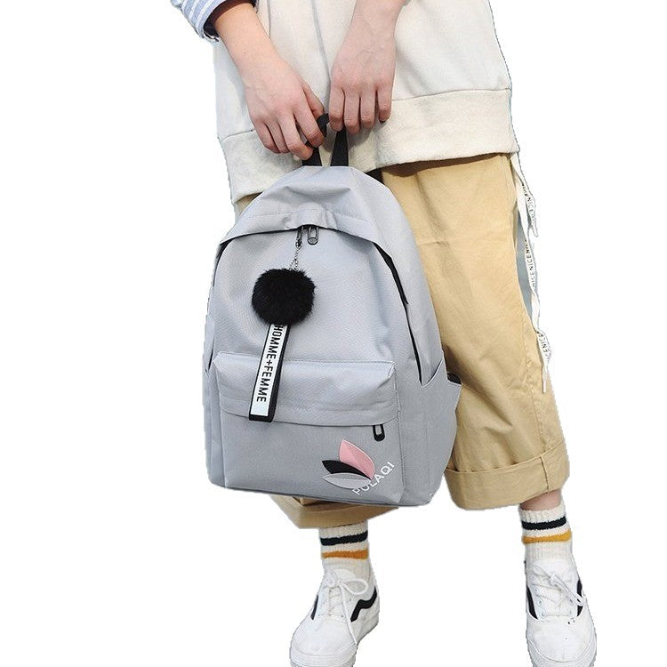 Canvas Backpack For Women 2025 New College Style Korean Style Mori Style Baoyue Xiaoxin Junior High School Student Bag