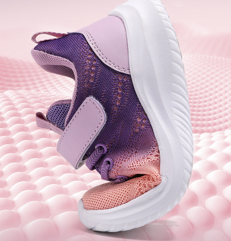 Girls' Sneaker 7-12 Years Old Trendy Shoes Spring And Autumn New Boys' Light Soft Sole Running Shoes