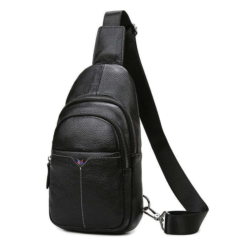 Bags New Casual Men's Leather Bag Chest Bag Top Layer Cowhide Source Wholesale Crossbody Bag Men's Retro Shoulder Bag