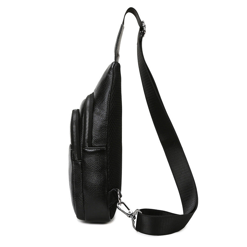 Bags New Casual Men's Leather Bag Chest Bag Top Layer Cowhide Source Wholesale Crossbody Bag Men's Retro Shoulder Bag