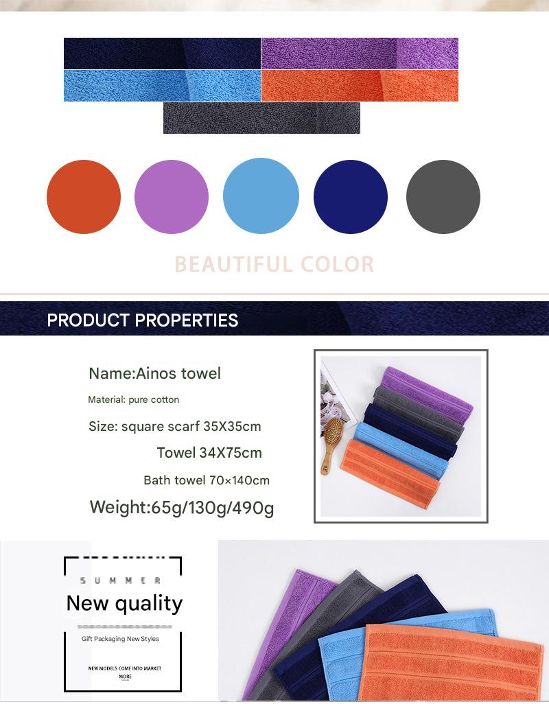 Cross-Border Wholesale Cotton Thickened Three-Piece Business Face Towel Absorbent Cotton Home Hotel Gift Box Gift Towel