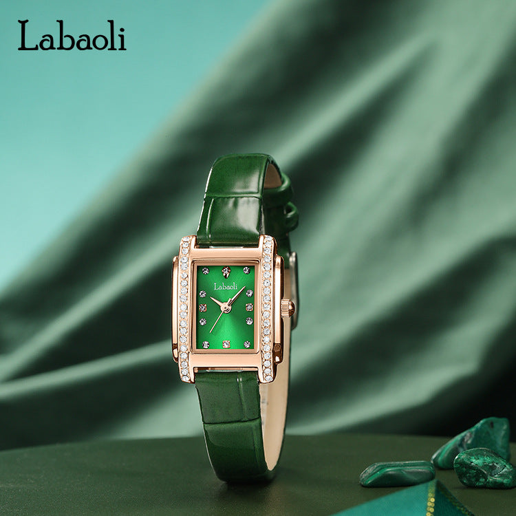 Laboli Live Broadcast Women's Watch Niche Square Women's Watch Waterproof Quartz Watch Light Luxury Belt Watch Wholesale