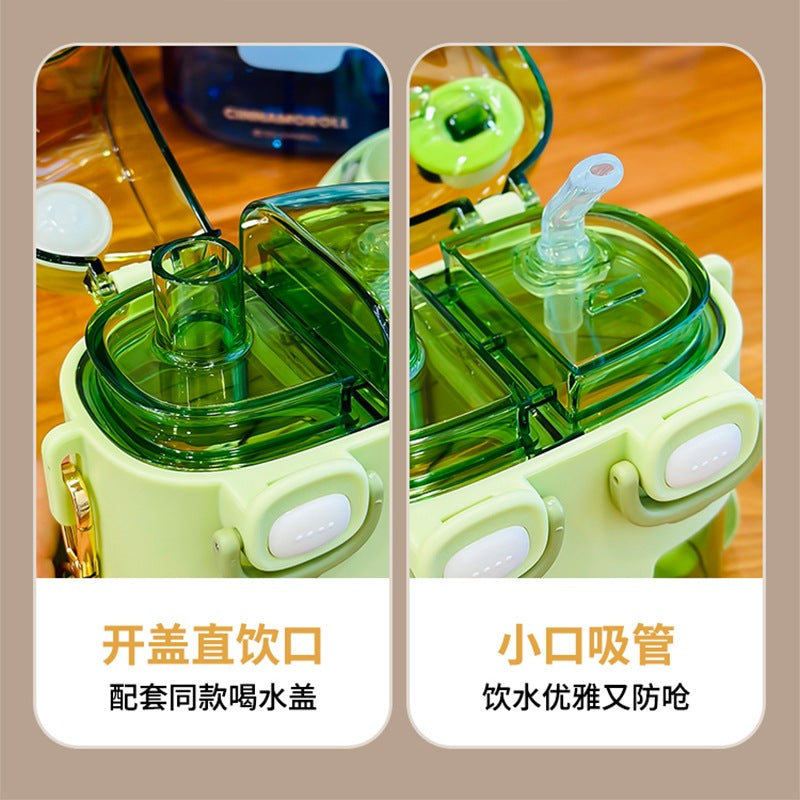 Sanrio Children's Water Cup For School Large Capacity Student Straw Double Drinking Cup Summer Kindergarten Kettle