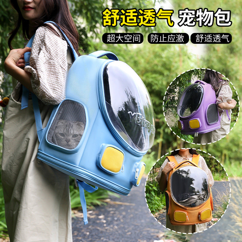 Source Factory Portable Breathable Cat Bag Oxford Cloth Scratch-Resistant Pet Bag Outing Pet Backpack Folding Wholesale In Stock