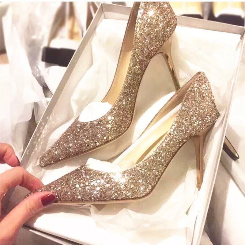 High Heels Bed Flirting Passion Shoes Sexy Nightclub Stiletto Heel Pointed Plus Size Shoes