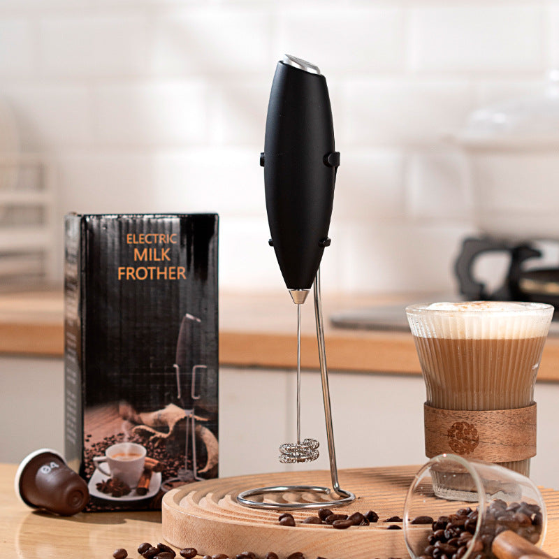Wireless Electric Milk Foamer Coffee Mixer Small Egg Beater Baking Tools Household Bracket Milk Foamer