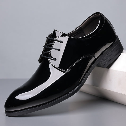 2025 Spring New Men's Business British Large Size Formal Shoes Groom's Wedding Shoes Business Leather Shoes Black Men's Shoes