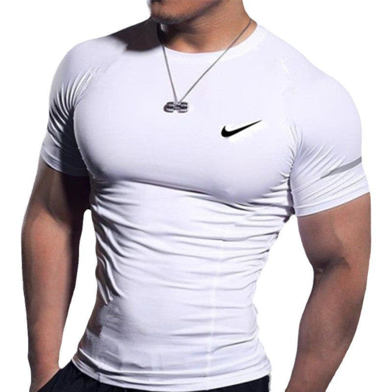 Sports Tights Long-Sleeved Men's Quick-Drying Running Track And Field Sports Student Training Clothes Basketball Fitness High-Elastic T-Shirt Wholesale