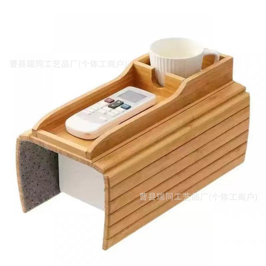 Lazy Wooden Afternoon Tea Tray New Solid Wood Sofa Armrest Tray Home Sofa Side Wooden Snack Tray