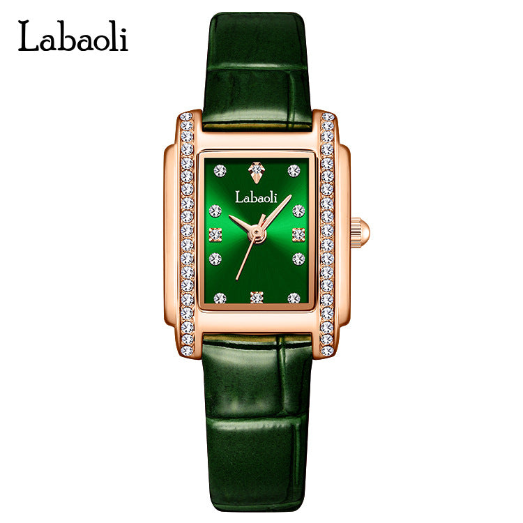 Laboli Live Broadcast Women's Watch Niche Square Women's Watch Waterproof Quartz Watch Light Luxury Belt Watch Wholesale