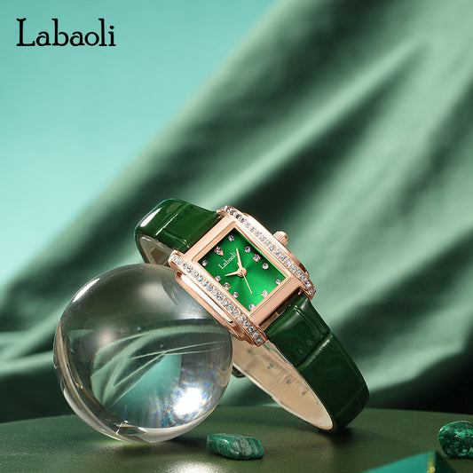 Laboli Live Broadcast Women's Watch Niche Square Women's Watch Waterproof Quartz Watch Light Luxury Belt Watch Wholesale