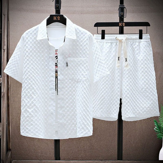 Men's Summer Suit, Short-sleeved T-shirt, Shorts, Sports Suit, Loose Casual Suit, Handsome Set Of Clothes
