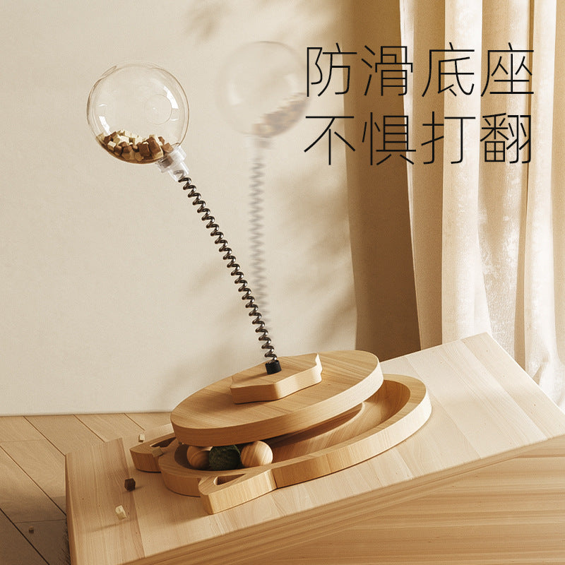 Cat Treat-Dispensing Toy, Cat Teaser Baseball, Cat Self-Entertainment Boredom-Relief Gadget, Freeze-Dried Cat Food Snack Feeder, Shaker Toy