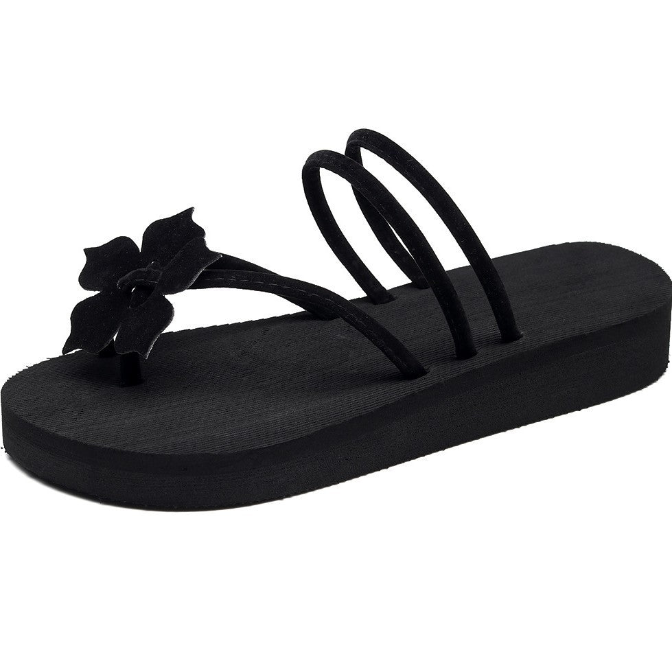 Women's Shoes Women's Slippers Women's Flip-Flops Women's Sandals Summer Wholesale Factory Korean Style Beach Students Wear High Thick Bottom