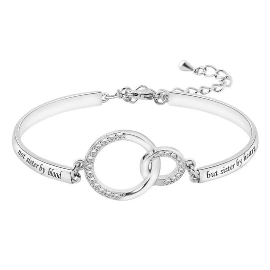 Cross-border Europe And The United States New Jewelry Simple Diamond Peach Heart Bracelet Good Sisters Girlfriends Bracelet Women Gift Manufacturers Wholesale