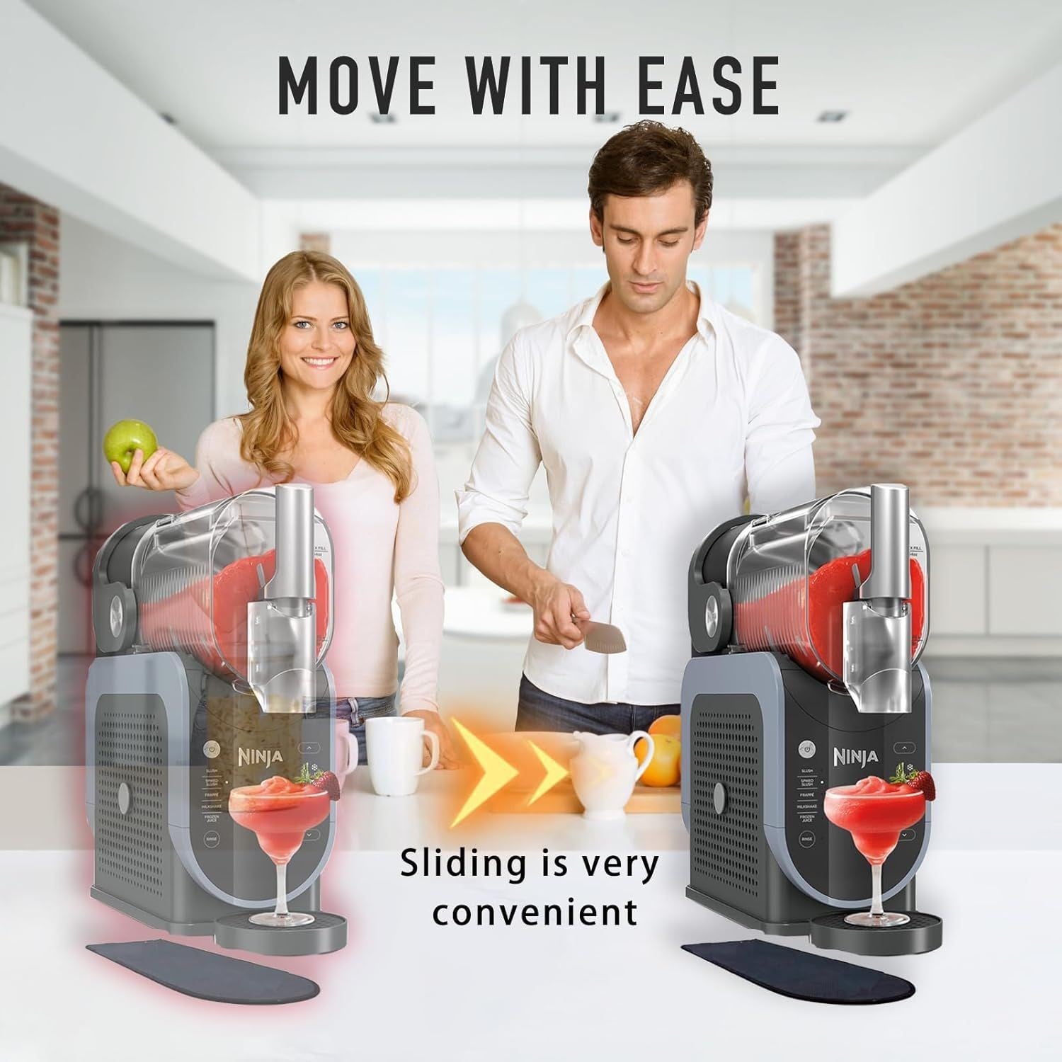 Suitable For Ninja Slushie Machine Water Sliding Machine Accessories FS301 Anti-Slip Pad Smooth Mobile Pad