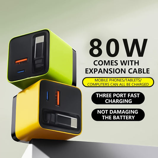 Cross-Border Gallium Nitride Charger Suitable For Apple, Huawei And Xiaomi Mobile Phone Fast Charging Head, Notebook Folding Charging Head