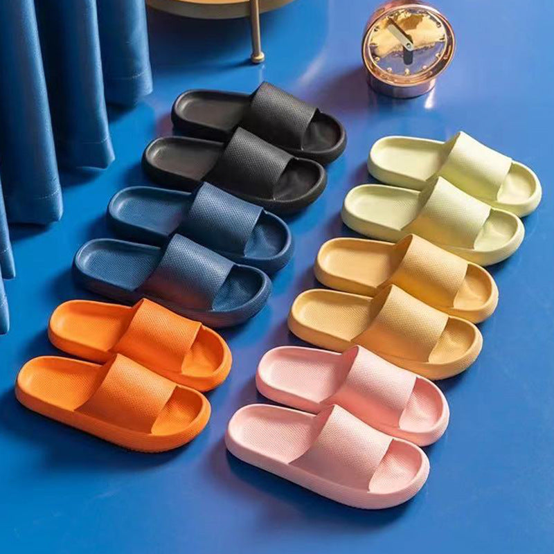 Cross-border Shit Slippers Women's Summer Household Bathroom Soft Bottom Couple's Thick Bottom Home Men's Summer Outer Wear Sandals