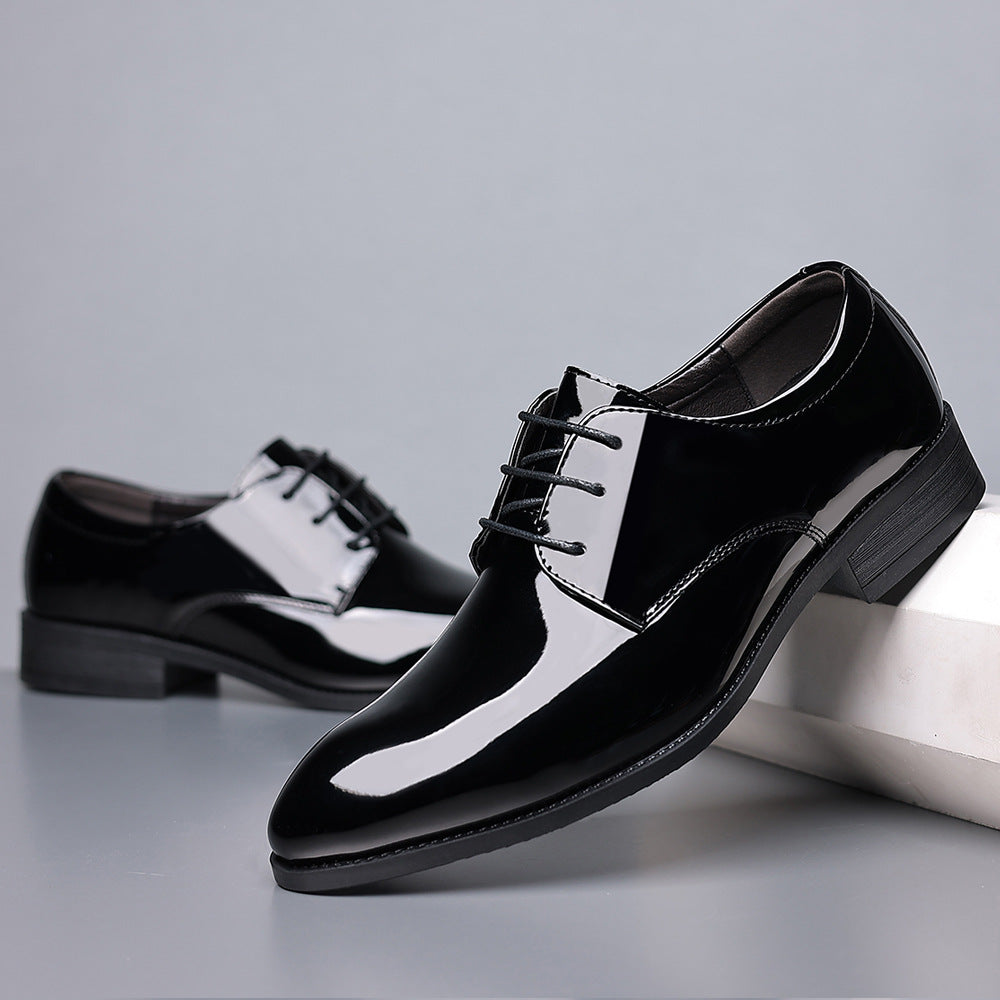 2025 Spring New Men's Business British Large Size Formal Shoes Groom's Wedding Shoes Business Leather Shoes Black Men's Shoes