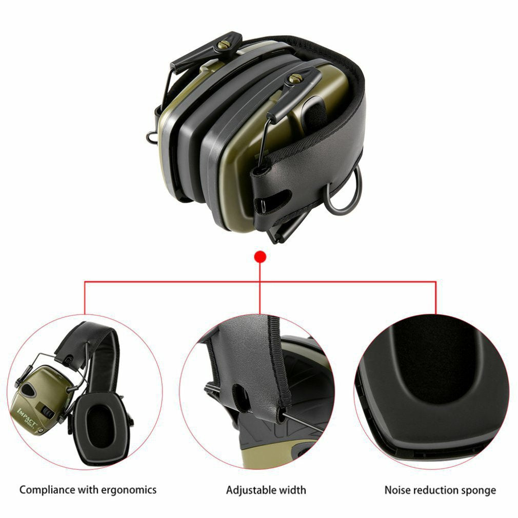Tactical Hunting Electronic Shooting Earmuffs Anti-noise Headset Sound Amplification Impact Hearing Protection Headphone