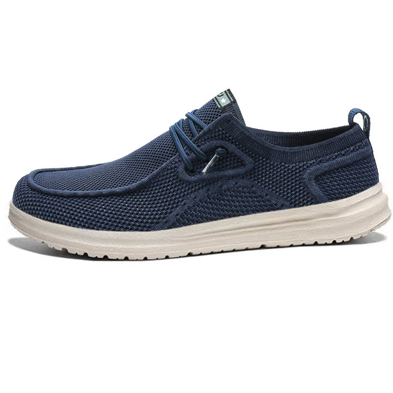 Cross-Border New Men's Ultra-Light Casual Shoes Lazy Slip-Ons Casual Versatile Loafers Canvas Wholesale Men's Shoes