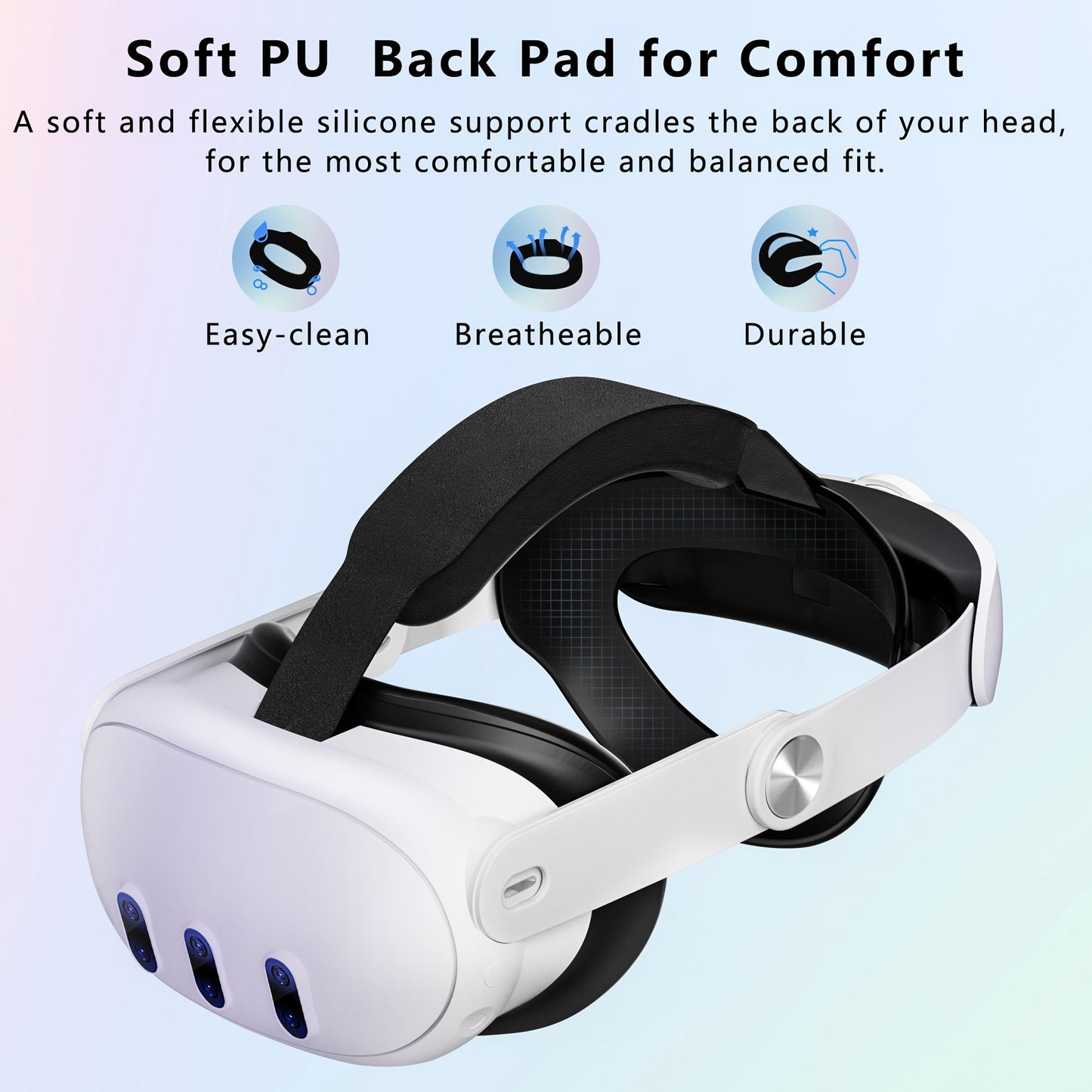 Oculus Quest3/3s Headwear Adjustable Widened Sponge Elite Headwear VR Accessories Compatible Quest3s