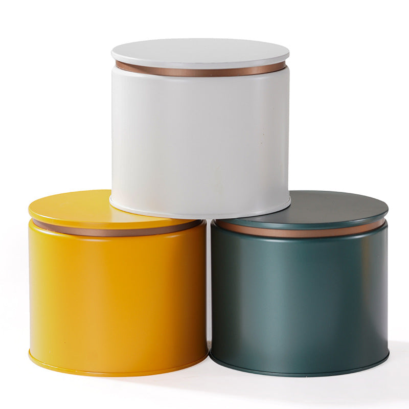 New Flat Lid Matte Round Universal Tea Cans Iron Cans Small Tea Cans Empty Cans Tinplate Tea Boxes Wholesale