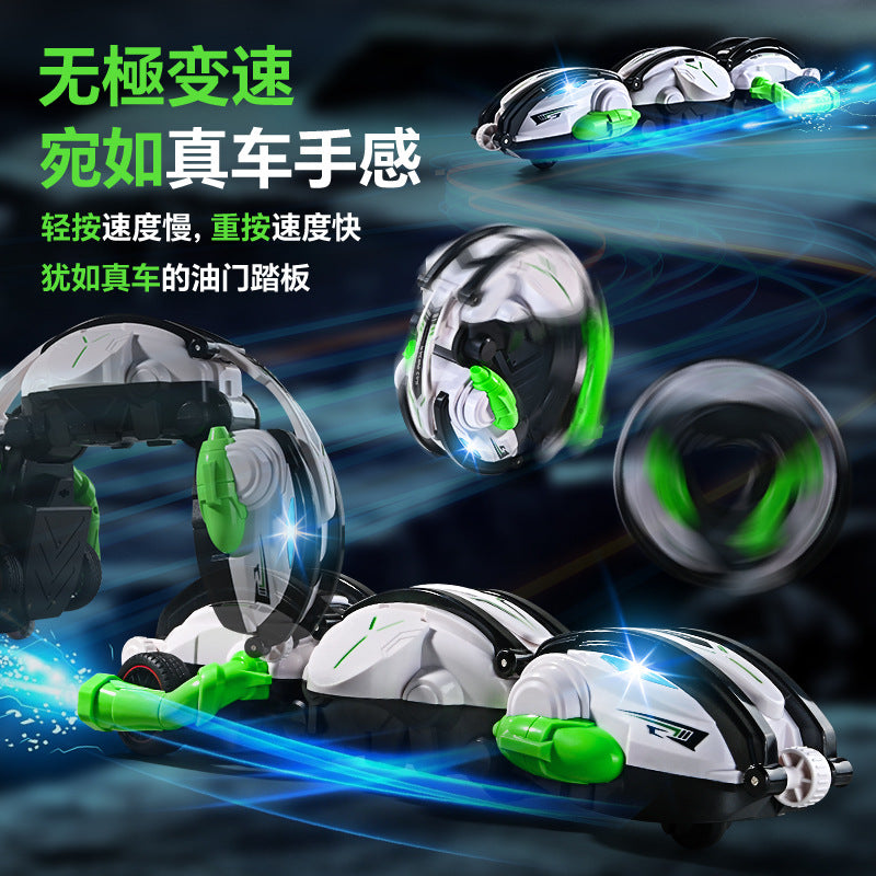 Cross-border New Strange 2.4G Rollover Stunt Car Stepless Speed Change 360 ° Rollover Deformation Children's Boy Remote Control Car