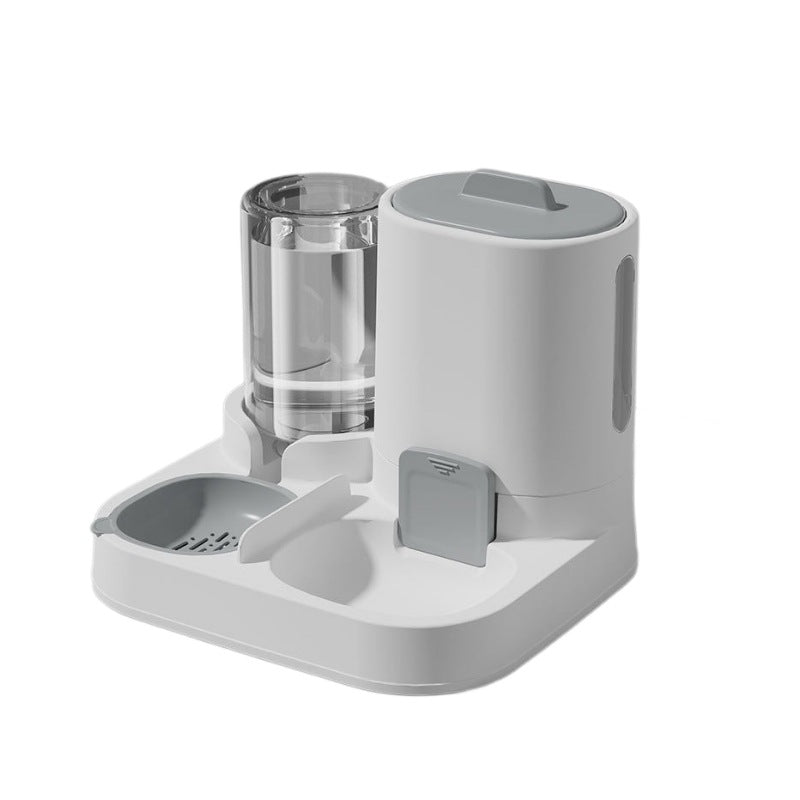 Pet Supplies New Cat Bowl And Dog Food Bowl Anti-Knock Over Large-Capacity Drinking Water Feeder Automatic Water Refill And Food Feeding All In One