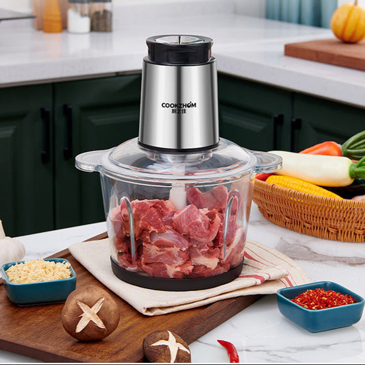 Cross-border Household Electric Meat Grinder Stainless Steel Multi-function Mixer Cooking Machine Minced Meat Food Supplement Small Large Capacity